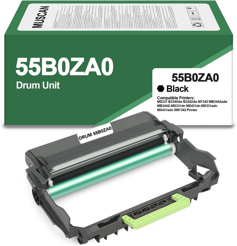 MUSCAN Compatible 55B0ZA0 Drum Unit MS331 Imaging Unit Replacement for Lexmark MS331 MS331dn MS431dn MX331adn MX431adn B3340dw B3442dw MB3442adw XM1342 M1342 MB3442i Printer - Image 1